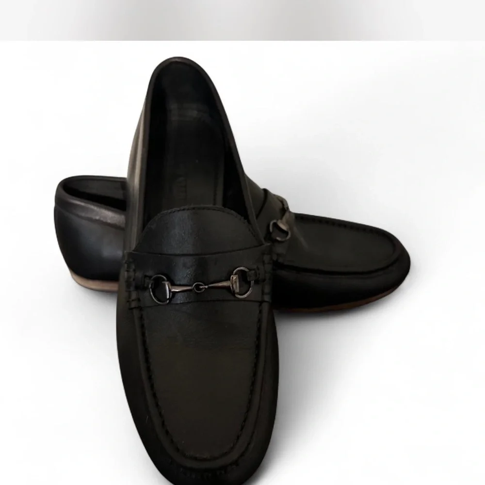 Anthony Veer Black Leather Slip-On Loafers Size 10 1/2